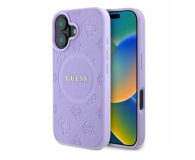 Etui / obudowa na smartfona Guess Saffiano Peony Classic Logo do iPhone 16 fioletowy